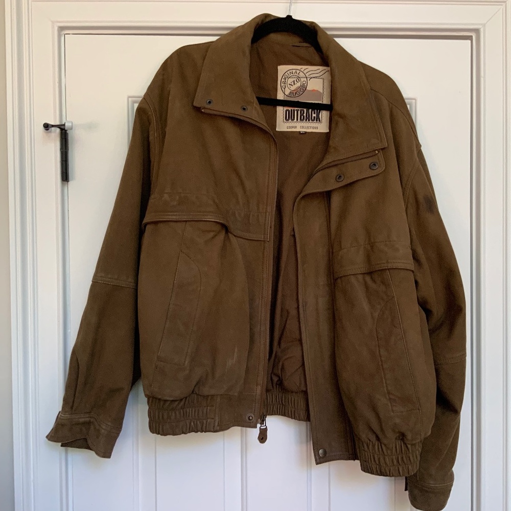 Men’s Leather jacket, XL, Brown